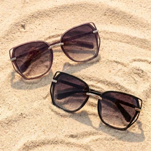 Oversized Square Cutout Cat Eye Sunglasses