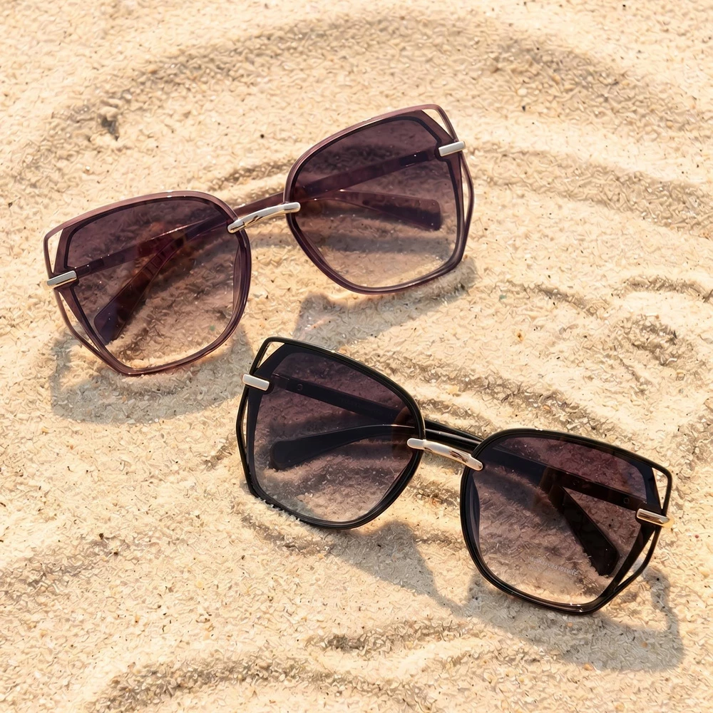 Oversized Square Cutout Cat Eye Sunglasses