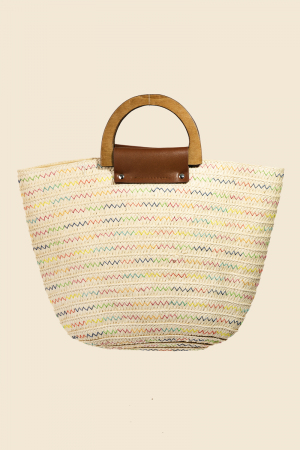 Braided Zig Zag Pattern Tote Bag
