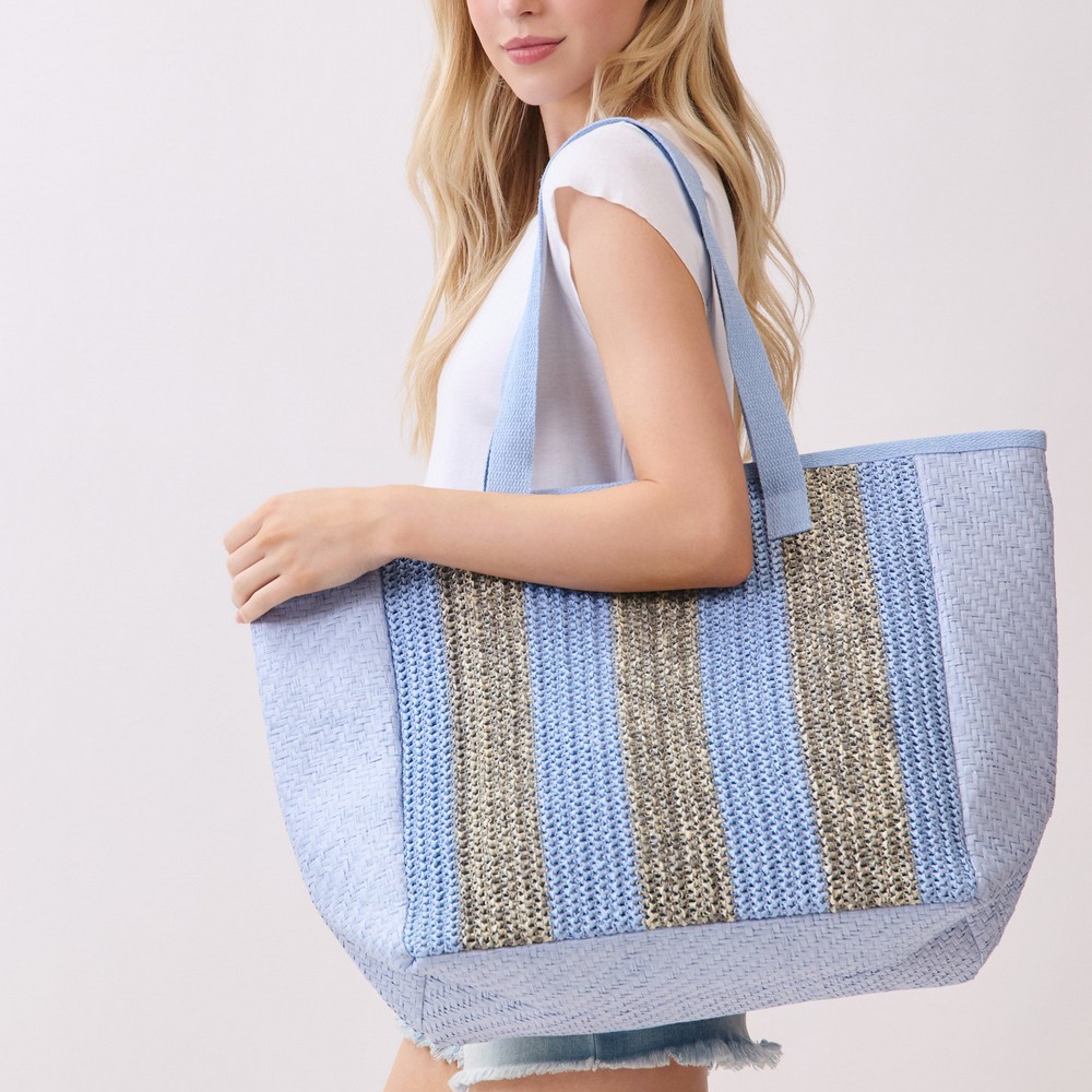 Natural Large Straw Woven Tote Bag