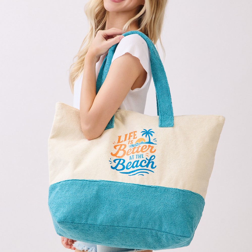 Life Is Better At The Beach Terry Tote Bag
