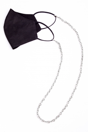 Textured Lobster Clasp Mask Chain Necklace