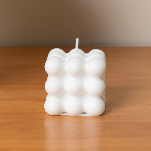 Beaded Cube Wax Candle