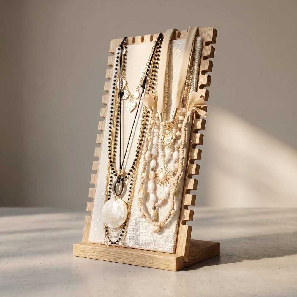 Wooden Jewelry Display Stand