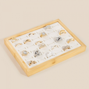 Wooden Jewelry Ring Display Box