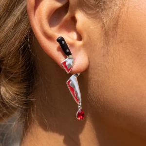 Novelty Cleaver Blade Halloween Earrings