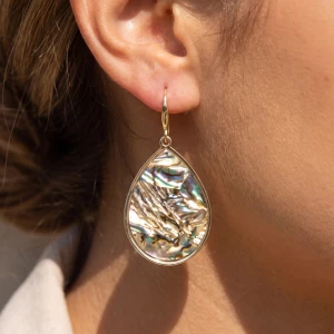 Mother Of Pearl Teardrop Dangle Earrings