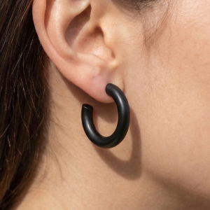 Mini Cylinder Hoop Earrings