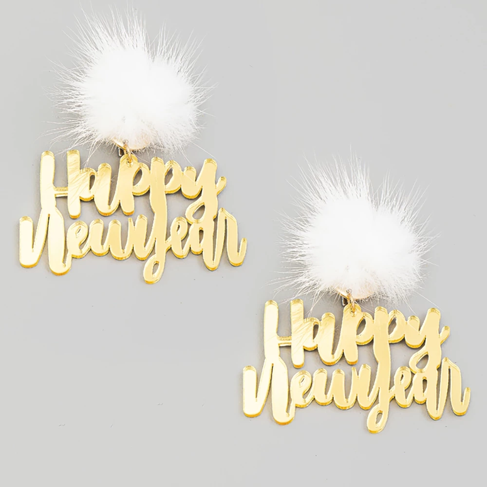 Happy New Years Earrings