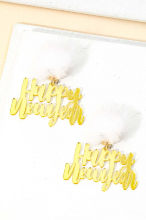 Happy New Years Earrings