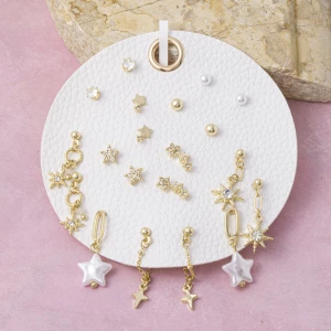 Celestial Star Stud Earring Set Of Nine