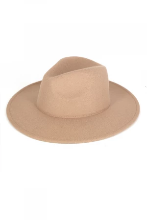 Solid Flat Brim Panama Hat