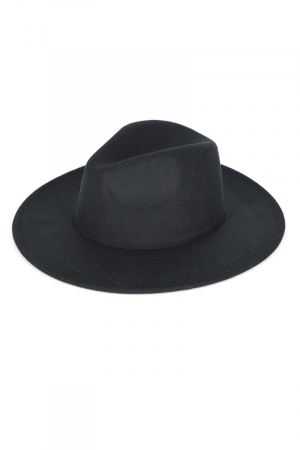 Solid Flat Brim Panama Hat