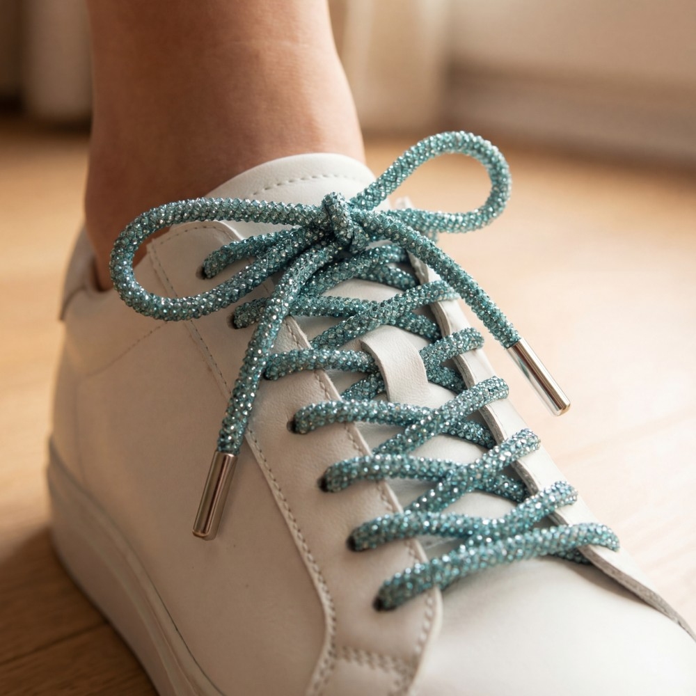 Pave Metal Tipped Shoelace