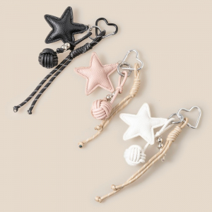 Ball Star And Cord Heart Carabiner Bag Charms