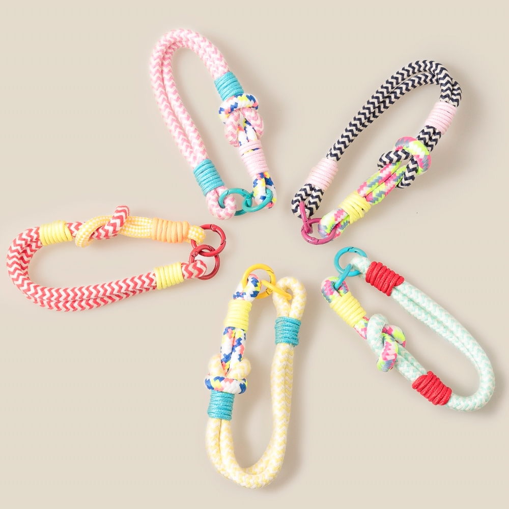 Mixed Pattern Bungee Cord Bag Charm