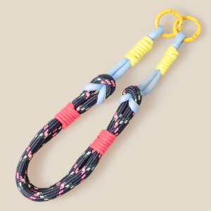Intricate Braided Bungee Cord Bag Charm