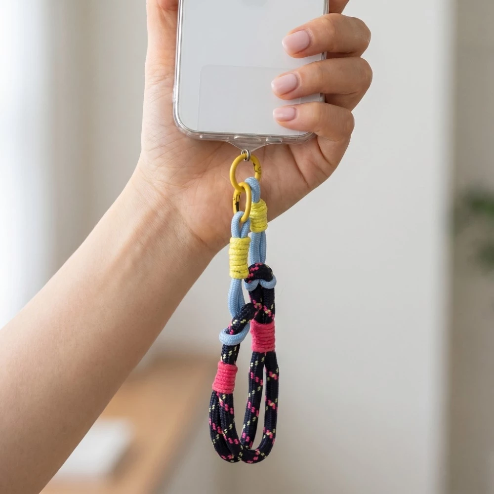 Intricate Braided Bungee Cord Bag Charm