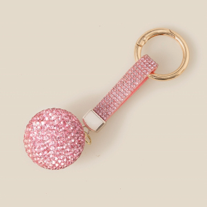 Pave Sphere And Tag Bag Charm