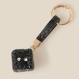 Pave Dice And Tag Bag Charm