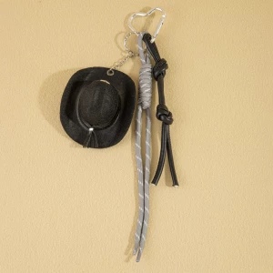 Mini Cowboy Hat Western Rope Bag Charm