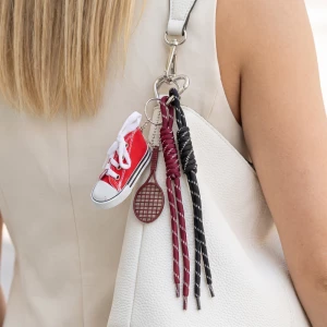 Sneaker And Tennis Racket Rope Bag Charm