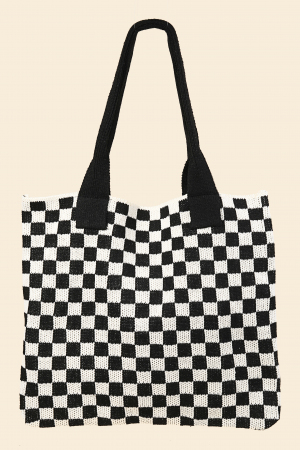 Checkered Pattern Tote Bag