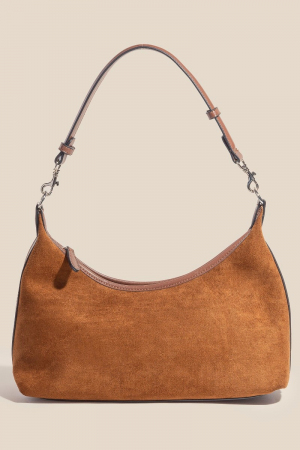 Classic Faux Suede Hand Bag