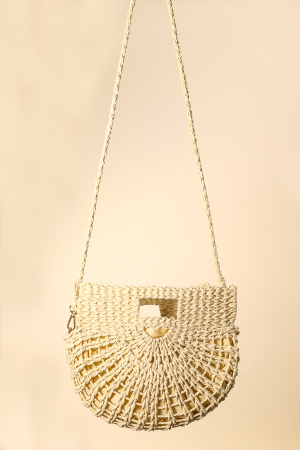Braided Semi Circle Tote Bag