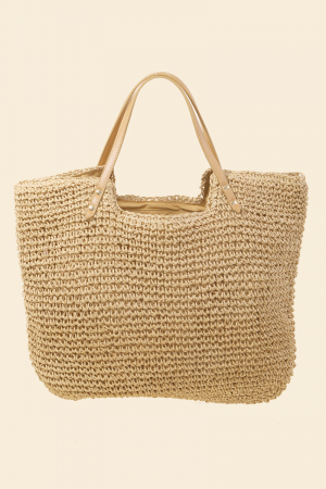 Straw Weave Square Fashion Tote Bag