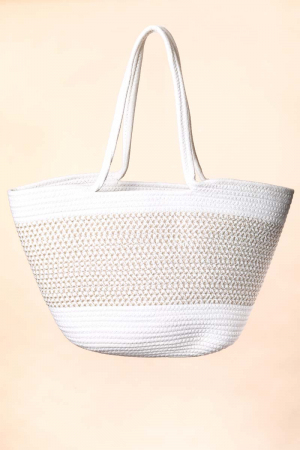 Braid Pattern Beach Tote Bag