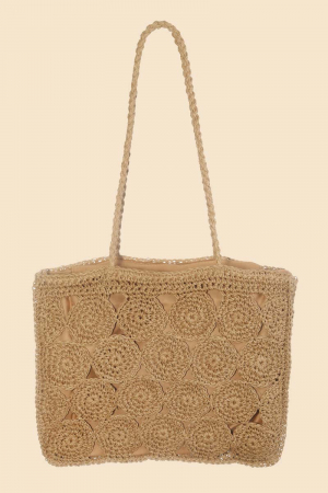 Square Braided Pattern Tote Bag