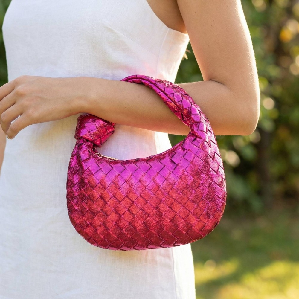 Basket Weave Hobo Handbag