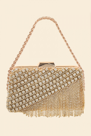 Rectangle Rhinestone Studded Bag