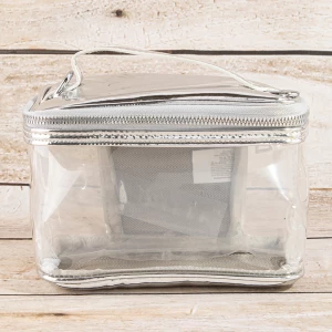 Clear Box Crossbody Bag With Metallic Trim
