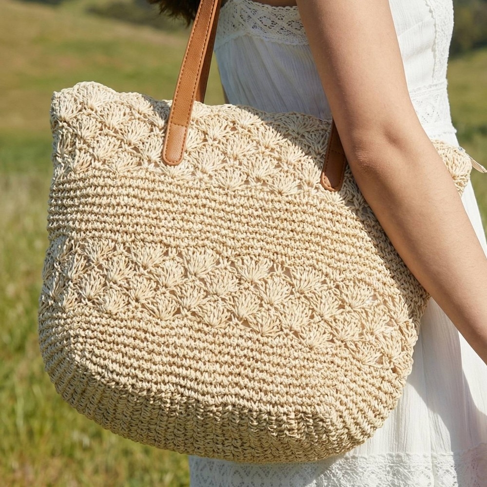 Ornate Braided Tote Bag