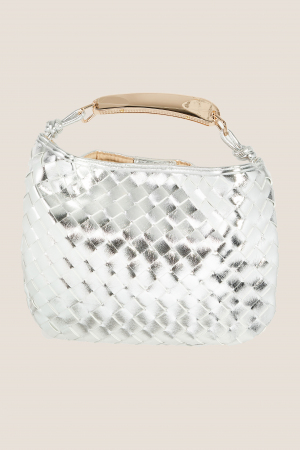 Leather Basket Weave Handbag
