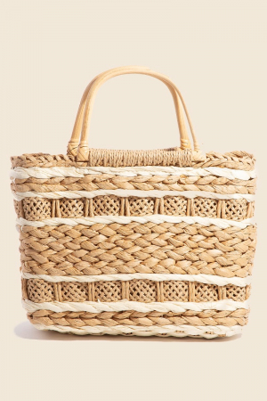 Intricate Basket Weave Square Hand Bag