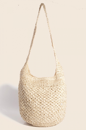 Deep Intricate Braided Hobo Shoulder Bag