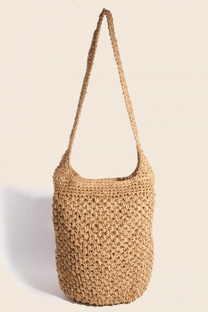 Deep Intricate Braided Hobo Shoulder Bag