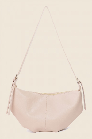 Leather Semi Circle Shoulder Bag