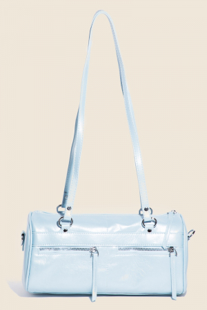 Mini Pocket Glossy Barrel Bag