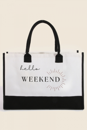 Hello Weekend Sunshine Tote Bag