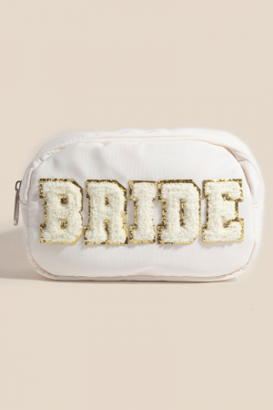 Fuzzy Glitter Bride Crossbody Bag