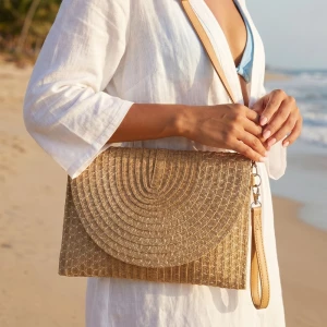 Tight Woven Envelope Clutch Bag