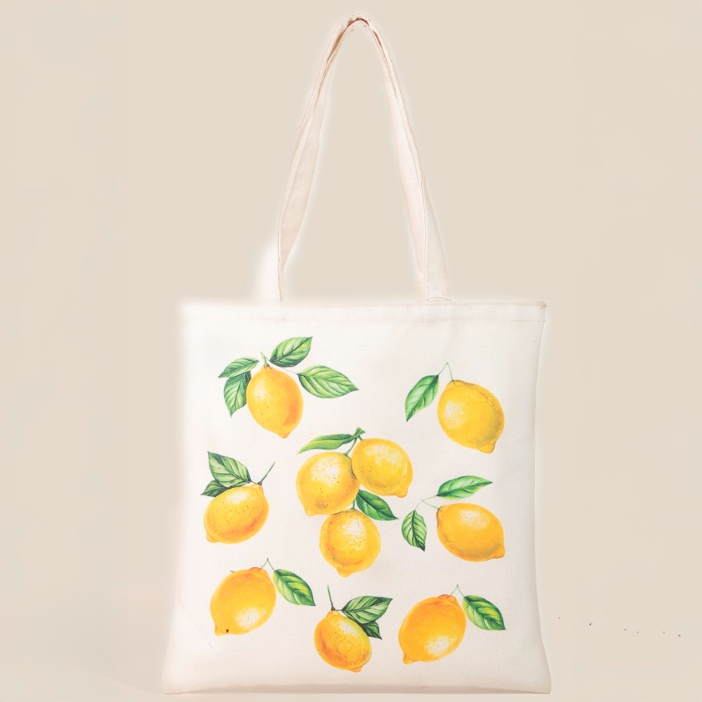 Lemon Print Tote Bag