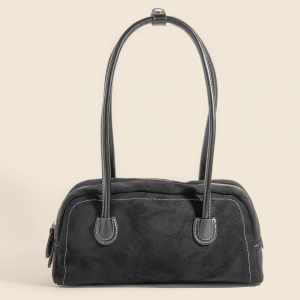 Suede Baguette Hand Bag
