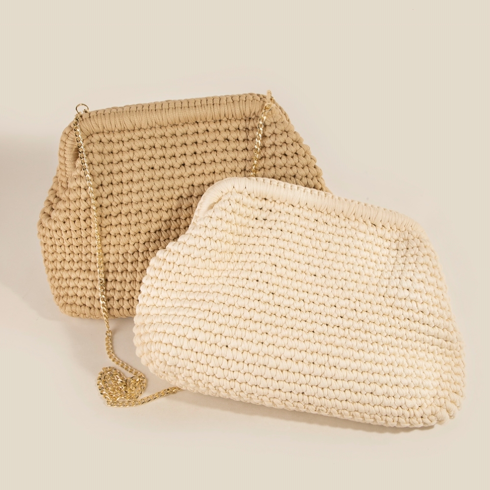 Soft Braided Weave Chain Strap Shoulder Bag