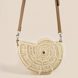 Straw Braided Sea Shell Bag