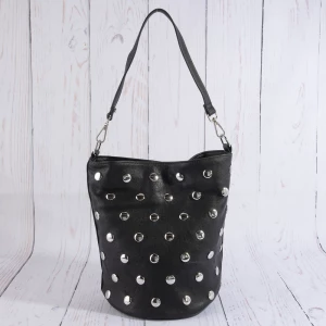 All Over Dome Stud Vegan Leather Tote Bag